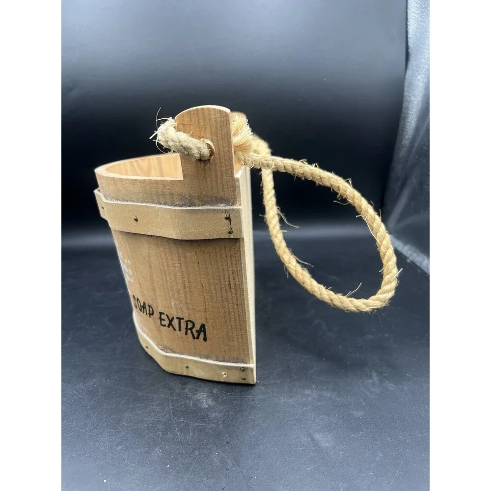 VTG Wooden Hot Bath 10 Cent Soap Extra Bucket - 1998 Bathroom Decor/Towel Holder